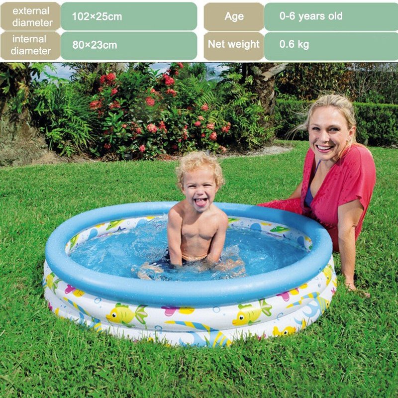 Piscine Gonflable De Pataugeoire Pour Enfants, Baignoire Ronde En Pvc Épaissi, Bassin Pour Enfants, Jouets De Jeux D'eau