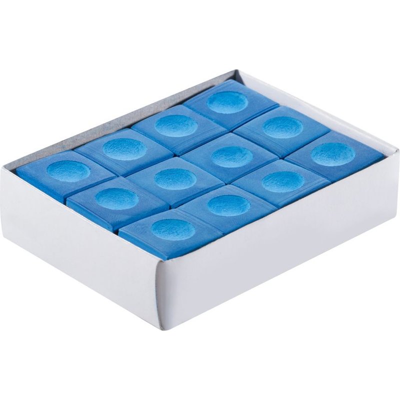 Boite De 12 Craies Pour Queue De Billard - Couleur Bleue
