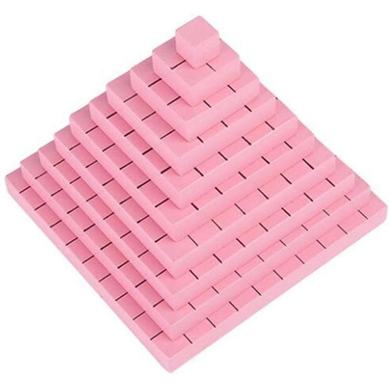 Blocs De Construction En Bois Pour Bébés, Jouets Montessori, Tour Rose Carrée, Cube En Bois, Jouet Pour Enfants, Jouets D'apprentissage De L'intelligence