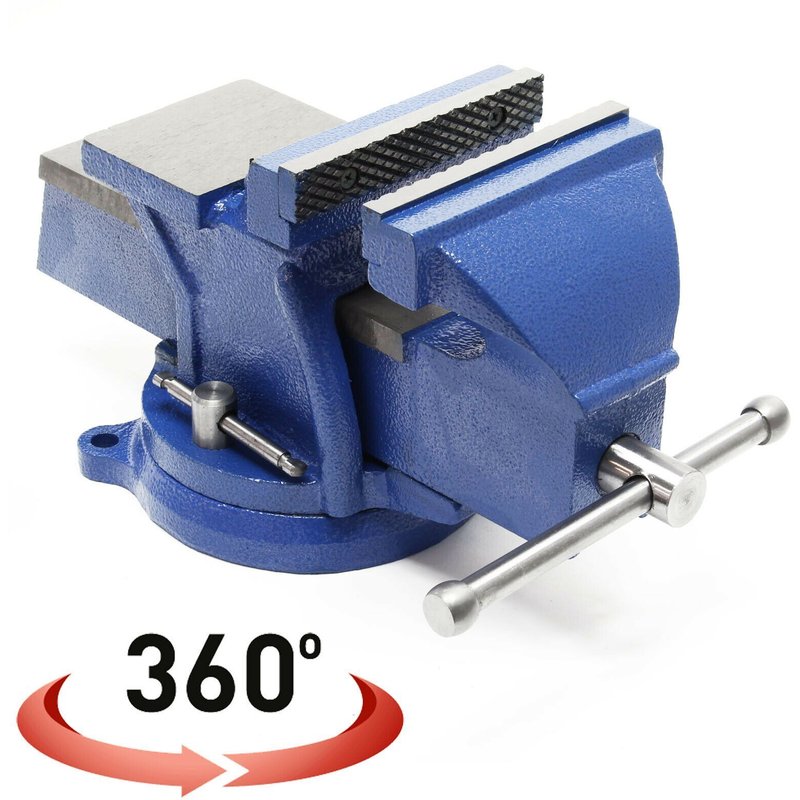 Étau heavy duty mâchoire de serrage 125 mm 360 degrés avec enclume 127 mm atelier Helloshop26 16_0000321