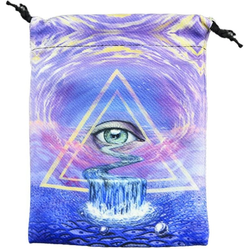 Sac De Rangement Pour Tarots En Velours, Sac De Rangement Pour Cartes Oracle, Divination Sorcière, Accessoire, Impression Double Face, Sac De Rangement Pour Tarot En Velours Composite, Cadeau