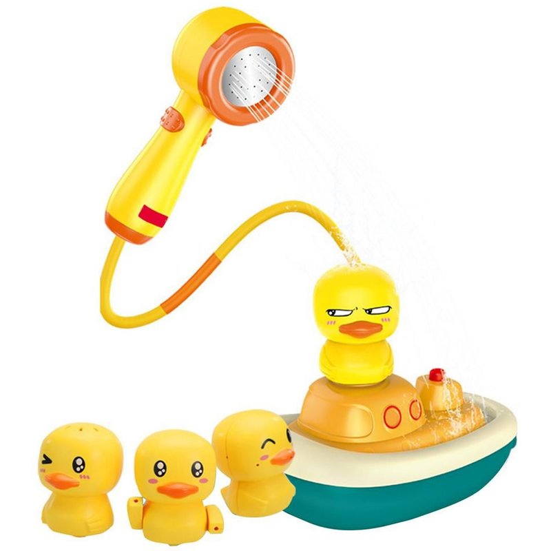 Jouets De Bain Pour Bébé, Pulvérisation De Canard Électrique, Jouet De Bain Pour Bébé, Bateau Flottant, Jouet De Douche Pour Enfant, Jouets De Baignoire De Piscine Extérieure 2 En 1