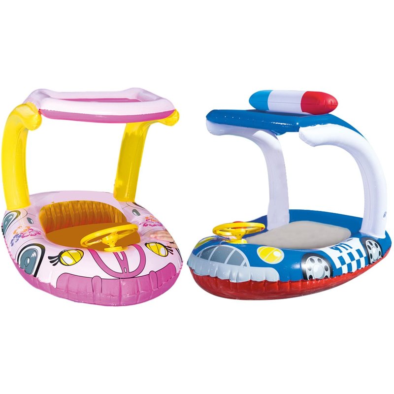 Anneau De Natation Gonflable Pour Bébé, Siège Épais, Pare Soleil Flottant D'été, Jouets De Bateau, Anneau De Piscine D'eau