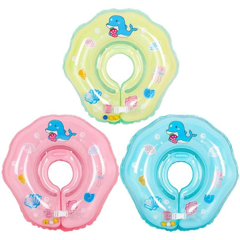 Anneau De Sécurité Pour Bébé, 1 Pièce, Accessoires De Natation, Tube De Cou, Cercle Flottant Pour Le Bain, Flamingo Gonflable, Eau Aléatoire