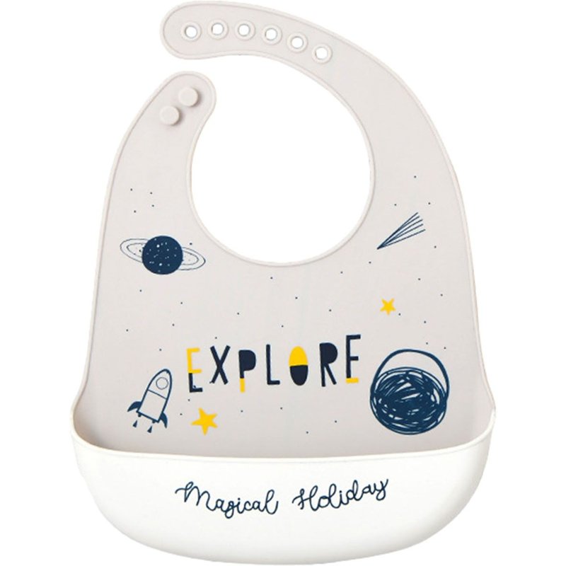 Bavoir En Silicone Pour Bébé, Facile À Essuyer, Confortable, Imperméable, Ajustable, Serviette De Salive, Dessin Animé, Pour Enfant En Bas Âge