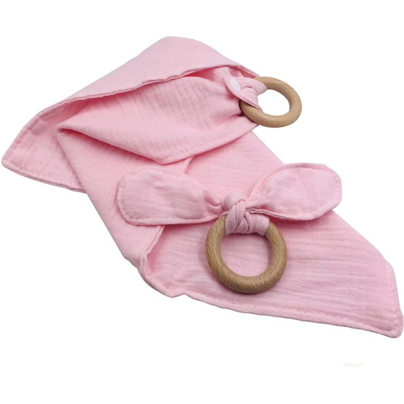 Bavoirs En Coton Pour Bébé, Anneau En Bois De Hêtre, Sucette, Lapin, Oreille, Anneau De Dentition, Serviette De Salive, Kit Molaire À Mâcher, Jouet Pour Bébé