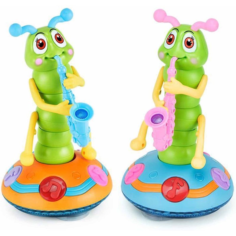 Jouet Chenille Dansante Musicale Électrique Pour Enfants, Avec Lampe De Poche Led, Jouets Musicaux Rotatifs Pour Bébés