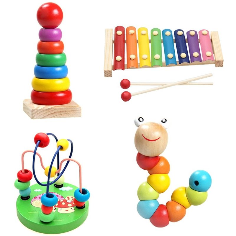 Jouets Xylophone en bois pour enfants, 8 notes, jouets éducatifs, harpe à main, jouet Musical pour bébé, garçon et fille