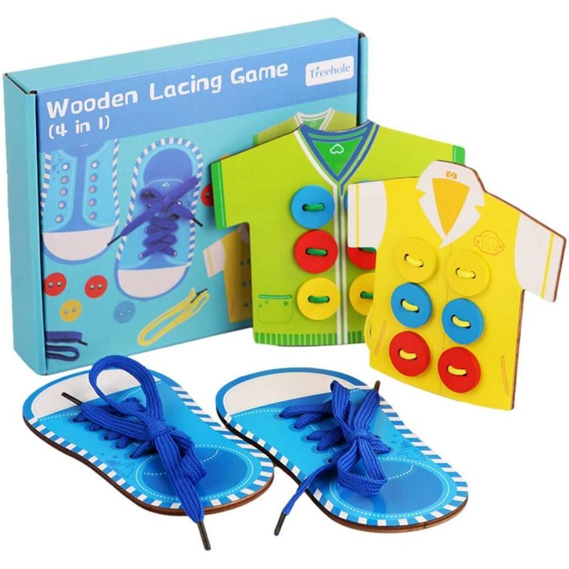 Jouets Montessori Pour Enfants, 4 En 1, Jeu Éducatif De Dessin De Corde Avec Bouton De Lacet Tissé, Enseignement De La Coordination ¿Il-Main