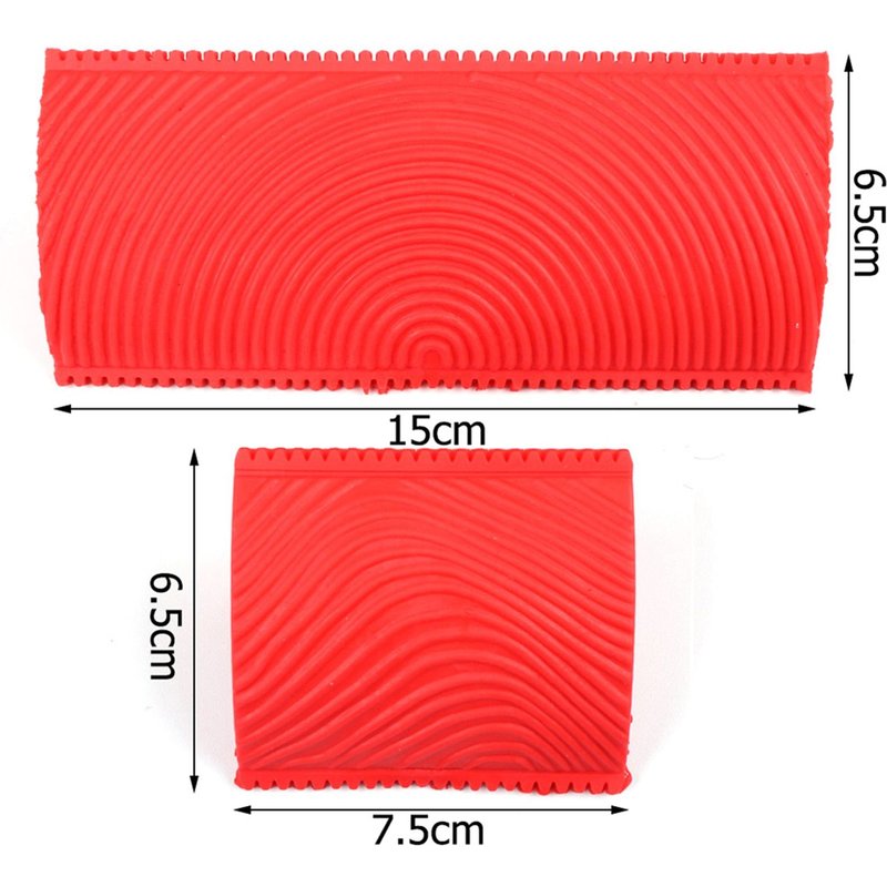Ensemble De Pinceaux À Rouleau En Caoutchouc, 2 Pièces/Ensemble, Imitation Bois, Grain, Peinture Murale, Décoration De La Maison, Gaufrage Artistique, Bricolage, Outils De Brossage