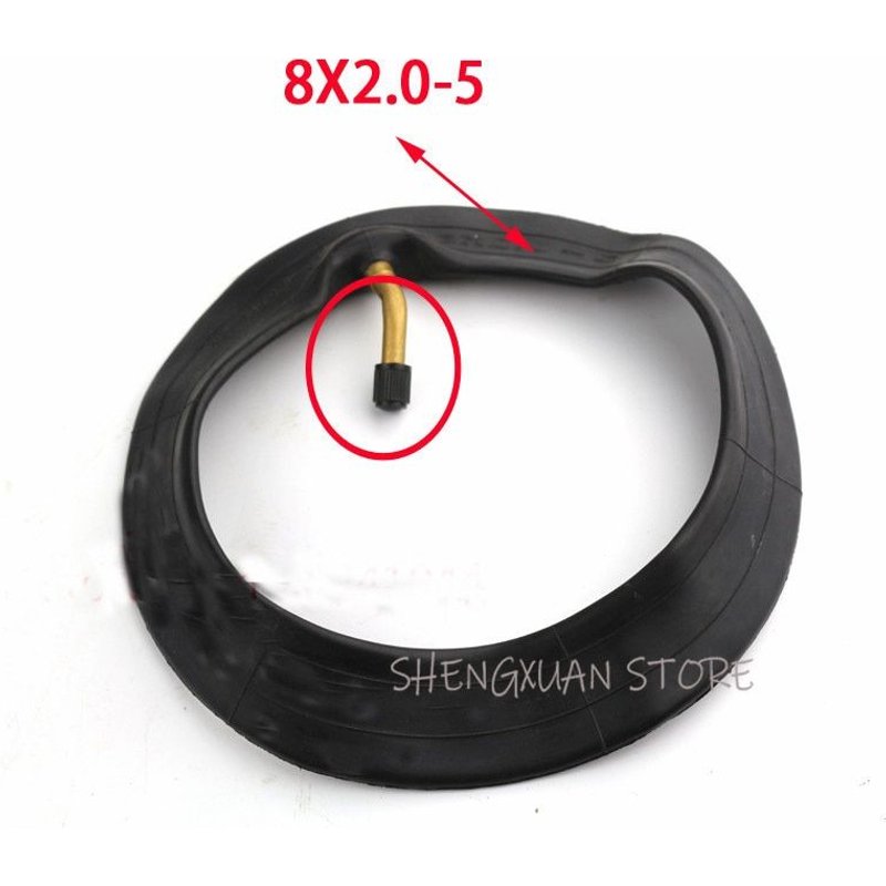 Chambre À Air Pneumatique 8 Pouces, 8x2.00 ? 5, Avec Valve Coudée, Pour Scooter Électrique, Chariot Pour Bébé, 8x 5