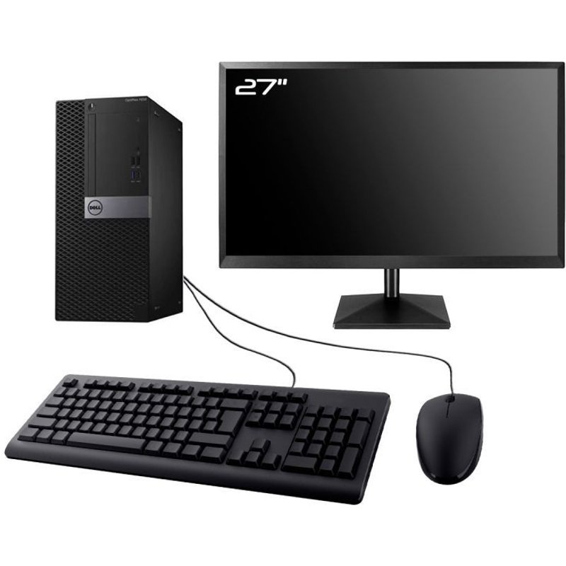 PC Dell Optiplex 7050 MT Ecran 27" Intel G4400 RAM 32Go SSD 2To W11 Wifi