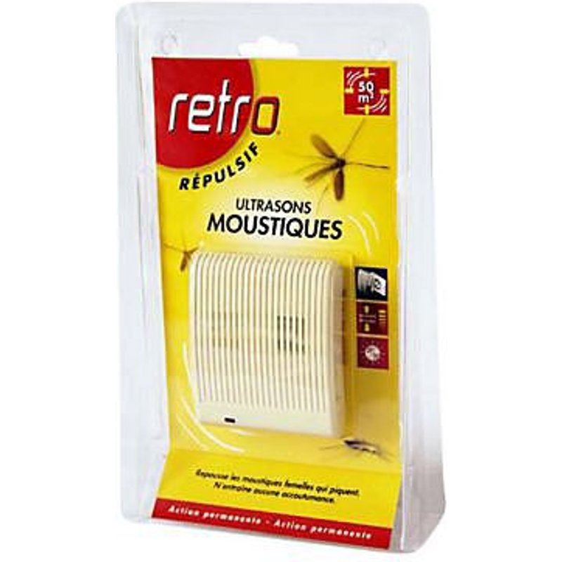 Retro répulsif ultrasons moustiques-moustiques tigres, 1 émetteur