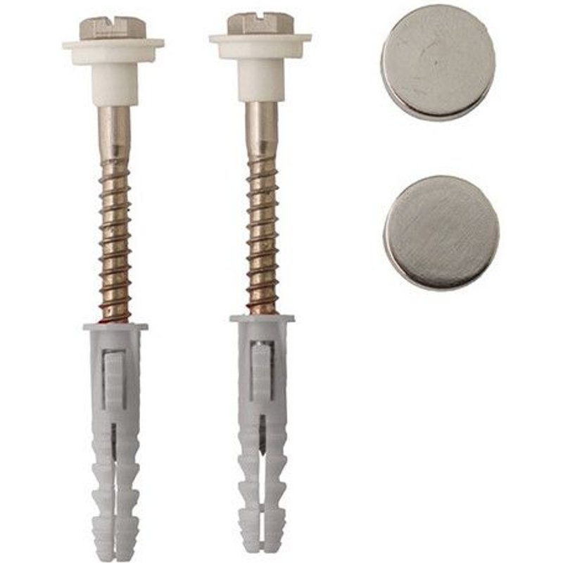 Kit fixation WC/bidet, tĂȘte hexagonale fendue - 6 x 60 mm