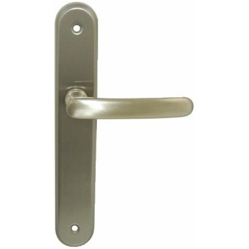 Poignées sur plaques condamnation - aluminium nickelé mat - Auber CADAP