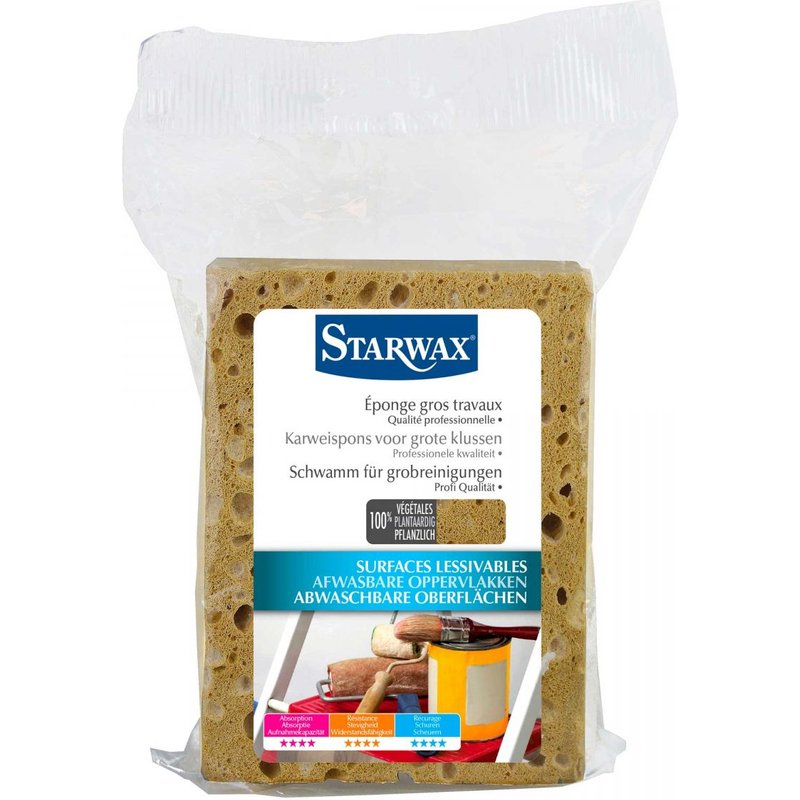 Eponge gros travaux Starwax brune