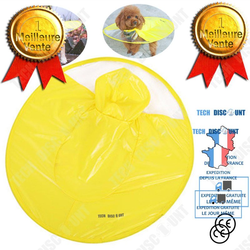 Vêtement De Pluie Petit Chien Anti Pluie Habit Protection Animaux De Compagnie Étanche Coupe Vent Disque Manteau Abris Waterproof