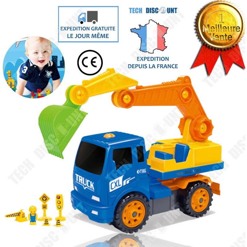 Jouet Pour Enfant Éducatif Précoce Bebe Voiture Camion Démontage Guidage Garçon Conduite Amusement Ludique Freinage Apprentissage
