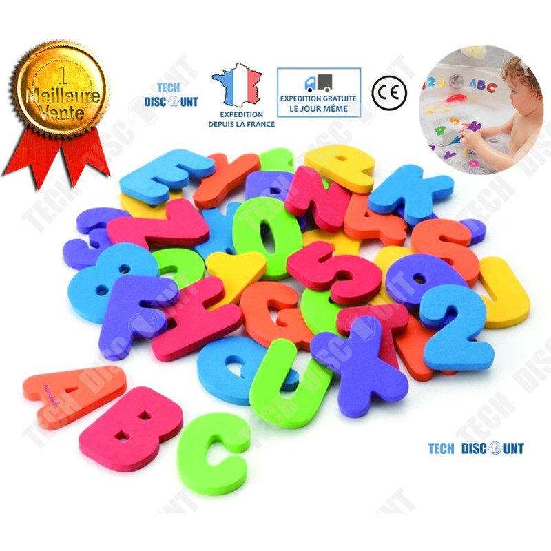 Jouets Aquatiques Lettre Chiffre Bulle Rigolo Baignoire Mousse Interactif Eau Bain Enfants Propreté Amusement Ludique Apprentissage