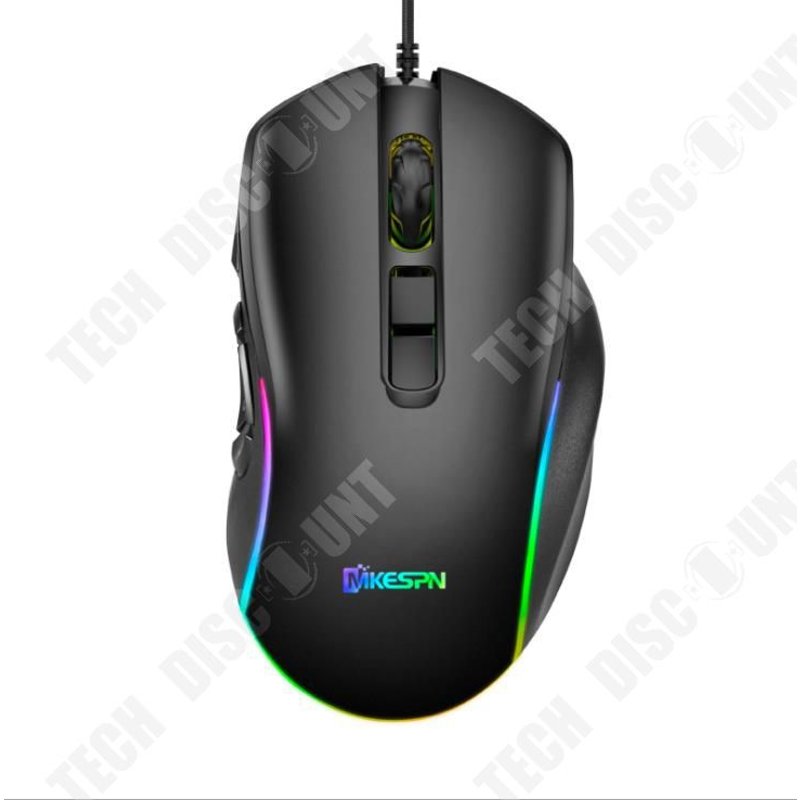 Combatwing Souris gaming 10 Boutons 4 couleurs Souris de Jeu Souris Gaming Mouse Gamer optique 4800 DPI S USB Périphérique de jeu