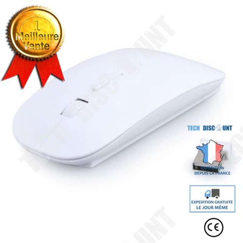Souris sans fil blanche périphérique accessoires ordinateurs pc portable branchement USB périphérique pour ordinateur