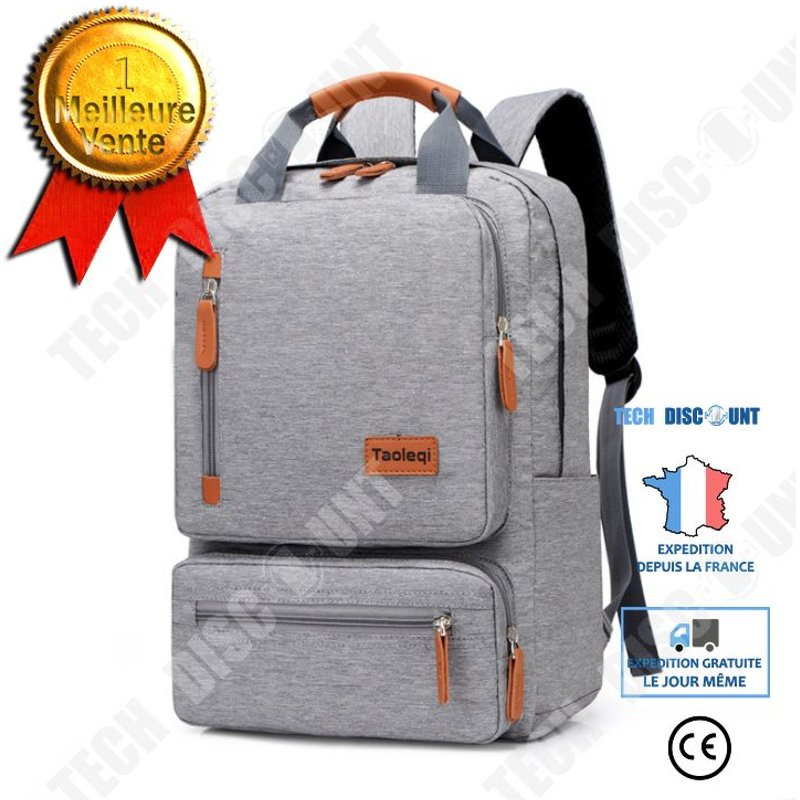 Sac à dos pour hommes Casual Business Notebook Sac à dos Sac d'ordinateur léger Sac à dos anti-vol Sac à dos de voyage Gris Sac à do