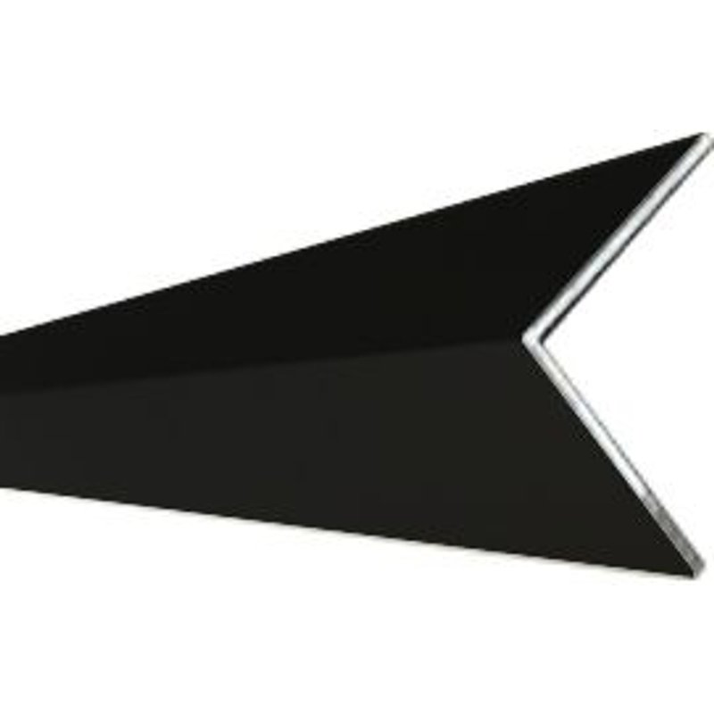 HOMEWELL - Cornière en aluminium 25mm x25mm x1.3mm, lg 1000mm (Laqué noir mat)