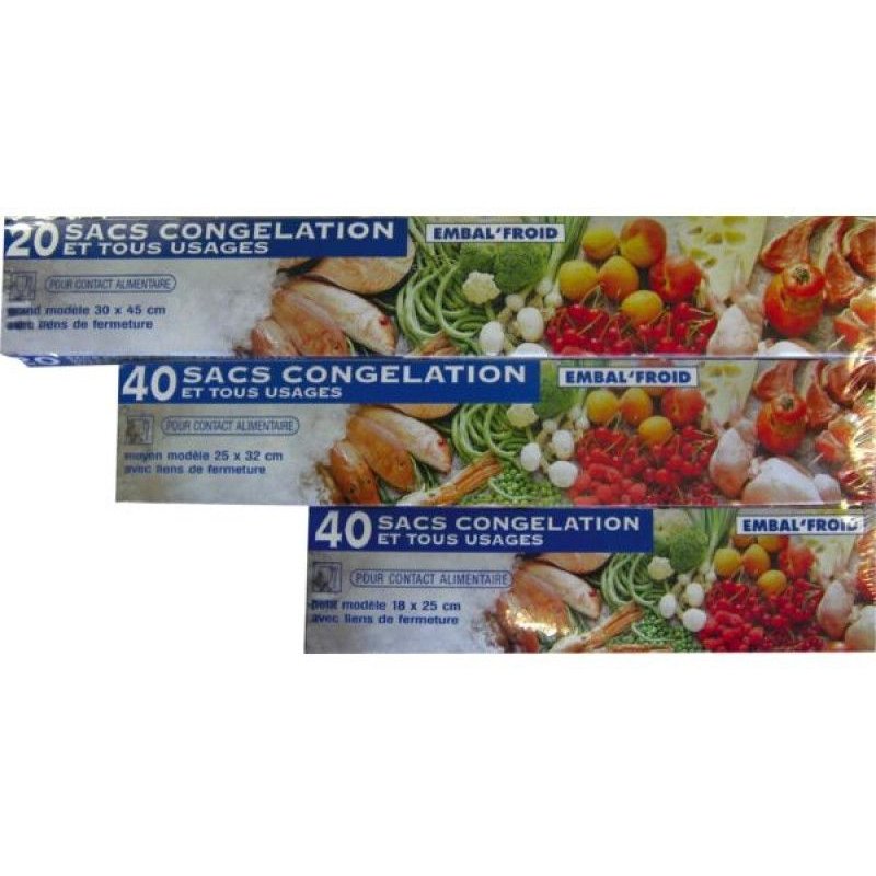 Lot de 100 sacs de congélation