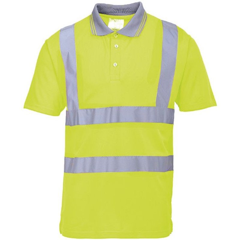 POLO HAUTE VISIBILITE MANCHE COURTE JAUNE - TAILLE XL 15389-JA-XL