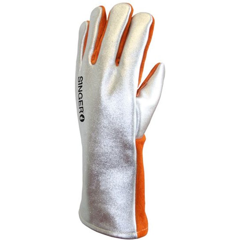 SINGER - Croute de bovin ignifuge dos alu - Taille 10 - 50SIVAP15 10