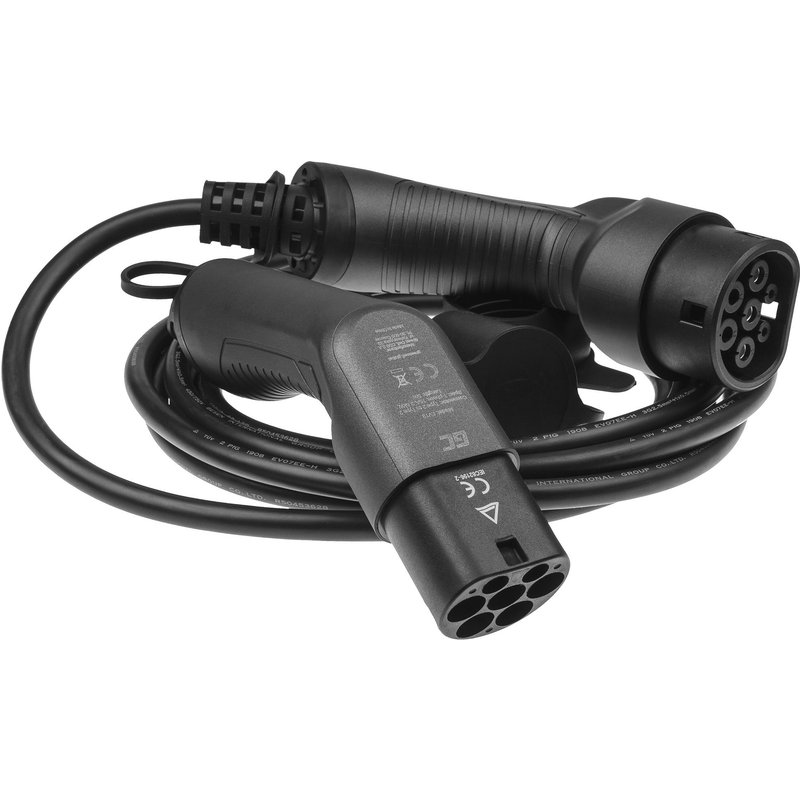 Green Cell® GC Type 2 Câble de Charge EV Voiture Électrique PHEV 3,6kW 16A Type 2 de Type 2 5 Mètre Monophasé