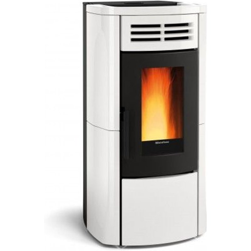 Poêle à granulés étanche - 12,1kW - Réservoir 29kg- blanc - Terry Plus LA NORDICA EXTRAFLAME