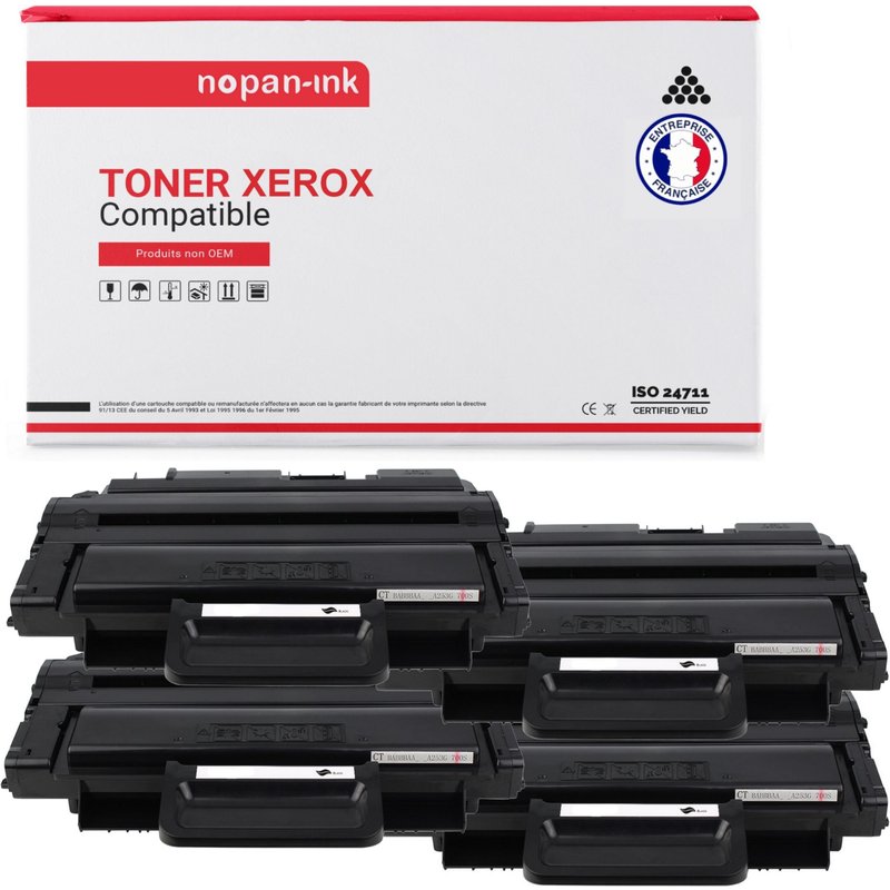 4 Toner pour XEROX 106R01374 Black 5000 Pages avec Xerox Paser 3250Xerox Paser 3250 D Xerox Paser 3250 DN Xerox Paser 3250 Series Xerox Paser 3250 V D