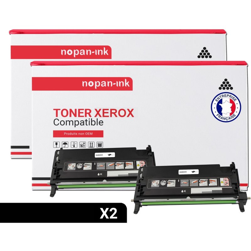 2 Toner pour XEROX 106R01395 Black 7000 Pages avec Xerox Paser 6280 Xerox Paser 6280 DN Xerox Paser 6280 DNM Xerox Paser 6280 N Xerox Paser 6280 Series
