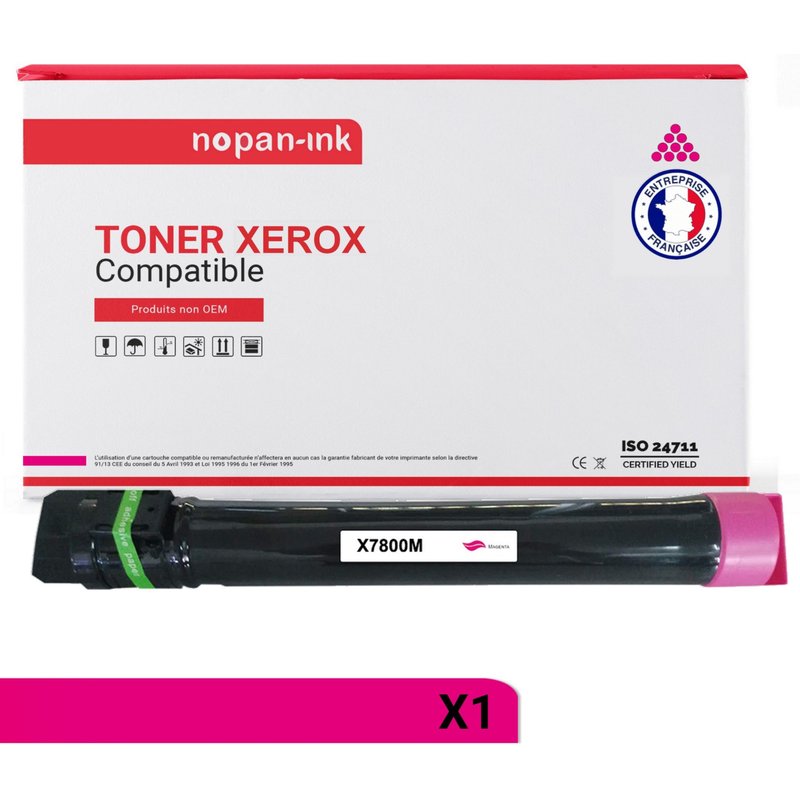 1 Toner pour XEROX 106R01567 Magenta 17200 Pages avec Xerox Paser 7800 Xerox Paser 7800 DN Xerox Paser 7800 DNM Xerox Paser 7800 DX Xerox Paser 7800 GX Xerox Paser 7800 N Xerox Paser 7800 Series