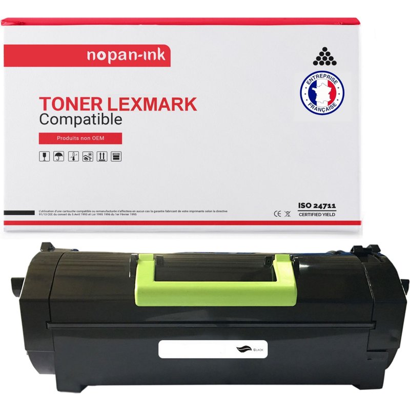 1 Toner pour LEXMARK 24B6015 Black 35000 Pages avec Lexmark M5100 Series 5155 5163 5163dn 5170XM 5100 Series 5163 5170