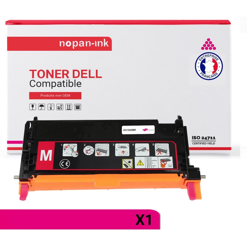 1 Toner pour DELL 593-10292 Magenta 9000 Pages avec Dell 3130cn