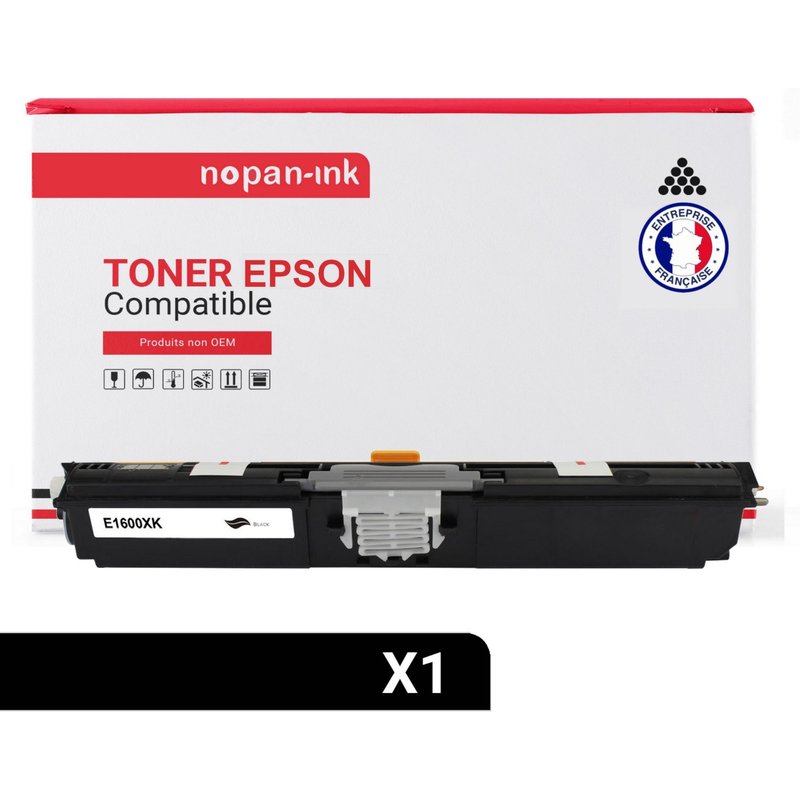 1 Toner pour EPSON C13S050557 Black 2700 Pages avec Epson Aculaser C 1600 CX 16 CX 16 DNF CX 16 DTNF CX 16 NF