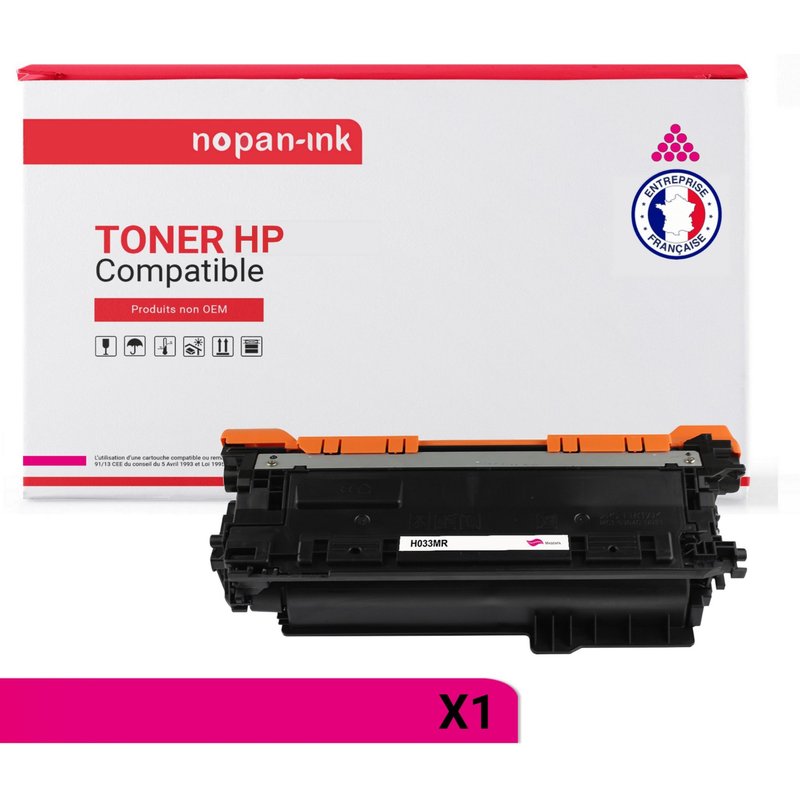 1 Toner pour HP CF033A magenta 12500 Pages avec P Color LaserJet Enterprise CM4540MFP series
