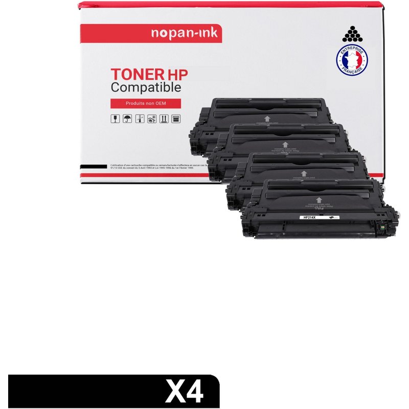 4 Toner pour HP CF214X Black 17500 Pages avec P LaserJet Enterprise 700 M712dn P LaserJet Enterprise 700 M712n P LaserJet Enterprise 700 M712x P LaserJet Enterprise MFP M725dn P LaserJet Enterprise MF
