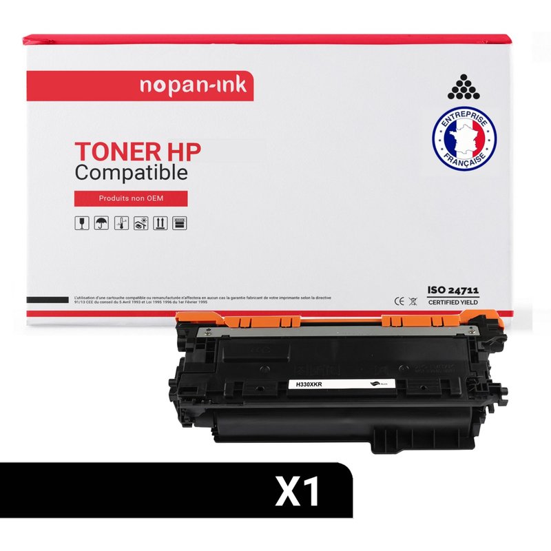 1 Toner pour HP CF330X 654X Black 20500 Pages avec P Color LaserJet Enterprise M651dn P Color LaserJet Enterprise M651n P Color LaserJet Enterprise M651x