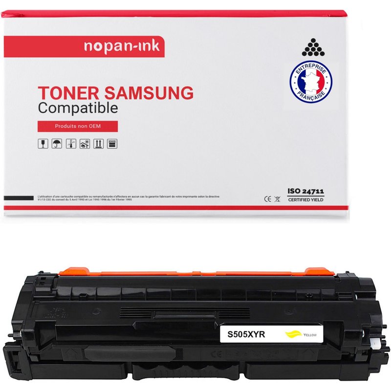 1 Toner pour SAMSUNG CLT-505L Yellow 3500 Pages avec Samsung ProXpress C 2600 Series Samsung ProXpress C 2620 DW Samsung ProXpress C 2620 DW Premium Line Samsung ProXpress C 2670 FW Samsung ProXpress