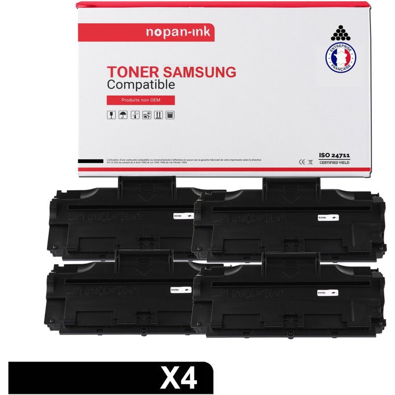 4 Toner pour SAMSUNG ML 1210D3 SF 5100D2 Black 2500 Pages avec SAMSUNG ML 1010 SAMSUNG ML 1020M SAMSUNG ML 1210 SAMSUNG ML 1210Z SAMSUNG ML 1220M SAMSUNG ML 1220MR SAMSUNG ML 1250 SAMSUNG ML 1250Z SAM