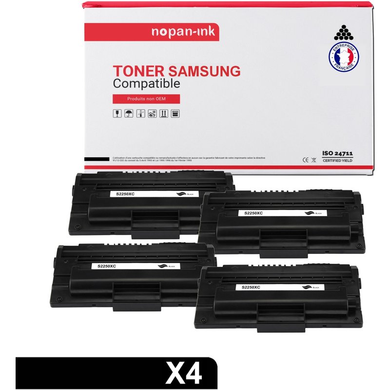 4 Toner pour SAMSUNG ML 2250D5 Black 5000 Pages avec SAMSUNG ML 2250 SAMSUNG ML 2250 G SAMSUNG ML 2250 M SAMSUNG ML 2251 SAMSUNG ML 2251 N SAMSUNG ML 2251 NP SAMSUNG ML 2251 NXA SAMSUNG ML 2251 W SAMS