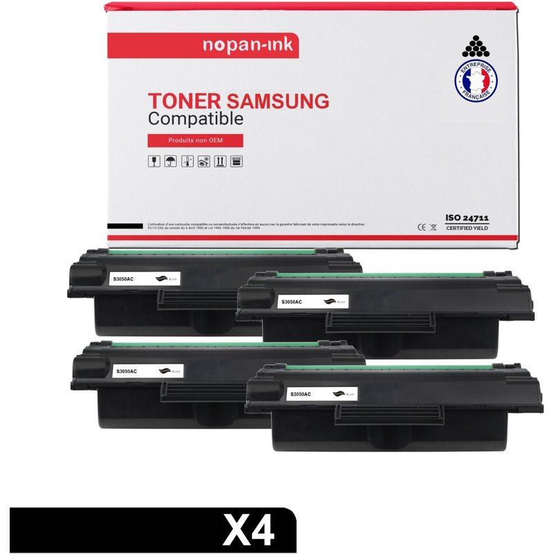 4 Toner pour SAMSUNG ML D3050A Black 4000 Pages avec Samsung ML-3050 Samsung 3051 Samsung 3051N Samsung 3051DN