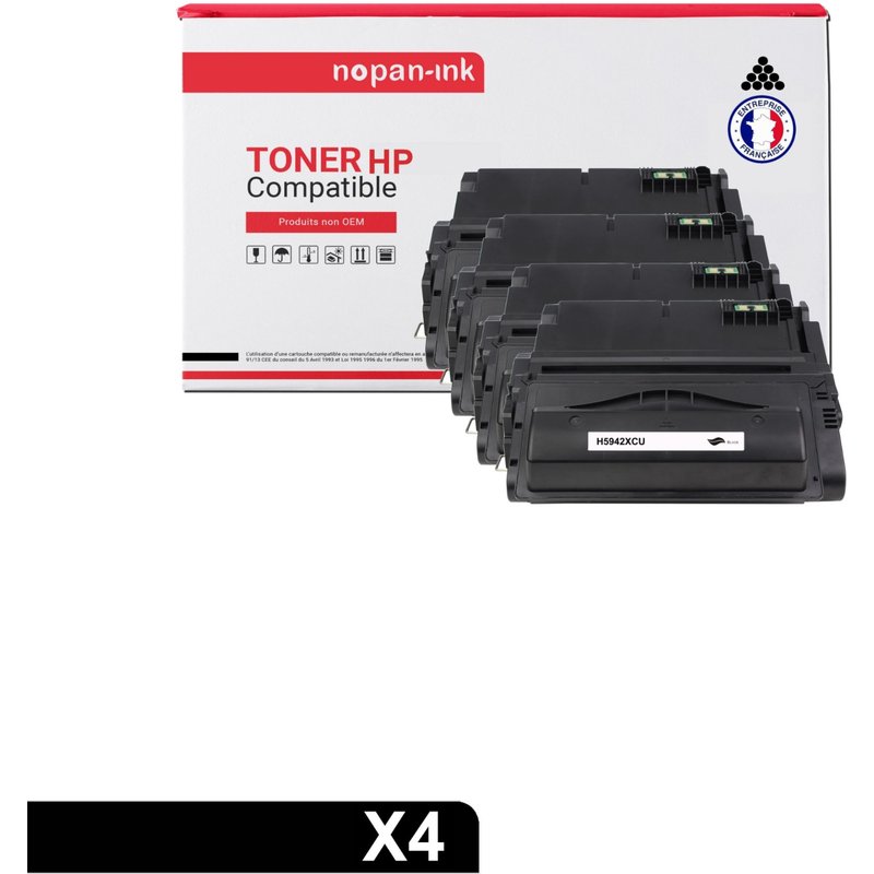 4 Toner pour P Q5942X Q1338A Q1339A Q5945A Black 20000 Pages avec P LaserJet 4200 P LaserJet 4200dtn P LaserJet 4200dtns P LaserJet 4200dtnsl P LaserJet 4200n P LaserJet 4200tn P LaserJet 4240 P Laser