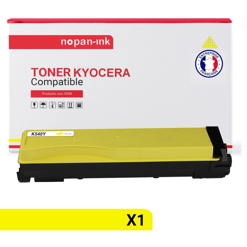 1 Toner pour KYOCERA TK540 Yellow 4000 Pages avec Kyocera FS-C 5100 DN