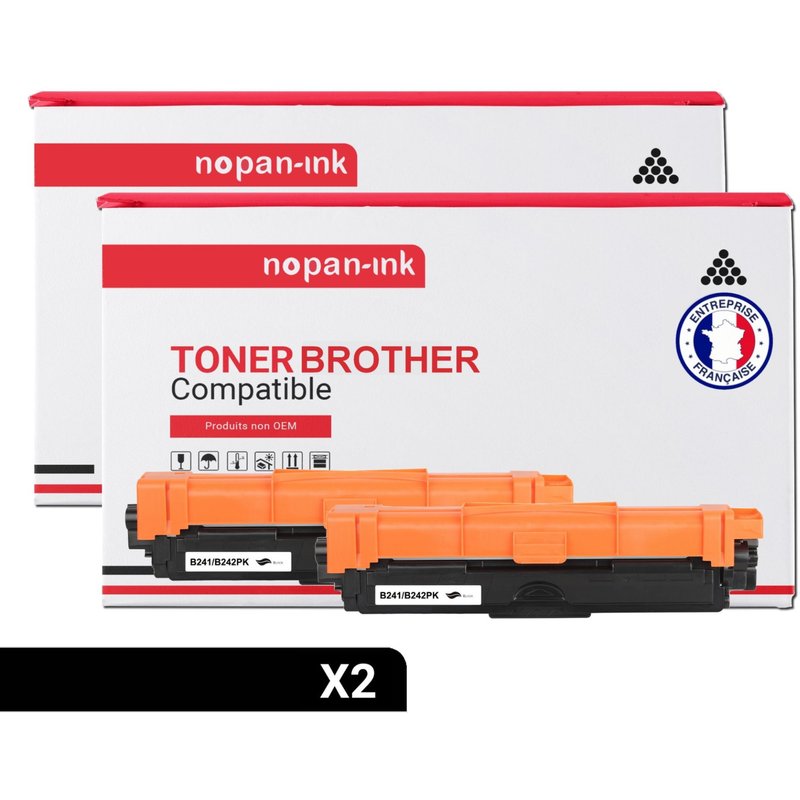 2 Toner pour Brother TN 242 Black 2500 Pages avec Brother L-3140CW 3142CW 3150CDW 3152CDW 3170CDW 3172CDW, MFC-9130CW 9140CDN 9330CDW 9340CDW, DCP-9020CDW