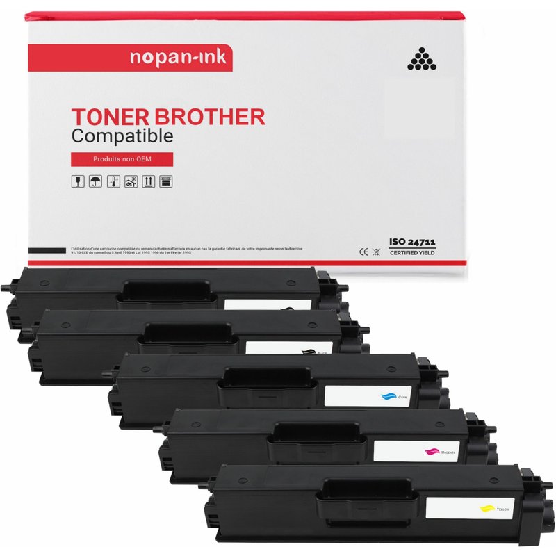 5 Toner pour Brother TN 326 Black x2 + Cyan + Magenta + Jaune BK:4000 CMY:3500 Pages avec Brother L-4140CD 4150CDN 4570CDW 4570CDWT L8250CDN L8350CDW L8350CDWT, MFC-L8650CDW L8850CDW 9460CDN 9465CDN 9