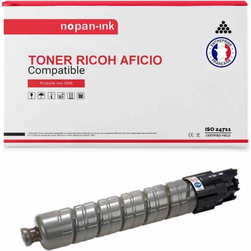1 Toner pour RICOH AFICIO 841550 841299 Black 10000 Pages avec Aficio MP-C 300 Aficio MP-C 300T Aficio MP-C 300W Aficio MP-C 300SR Aficio MP-C 400 Aficio MP-C 401 Aficio MP-C 401SP Aficio MP-C 401SPF